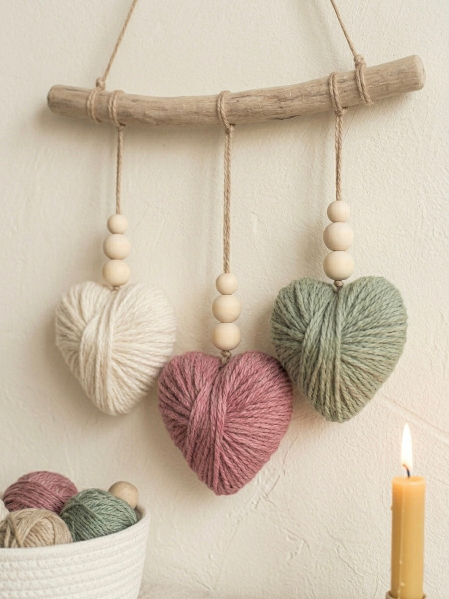 Boho set - 3 srdíčka